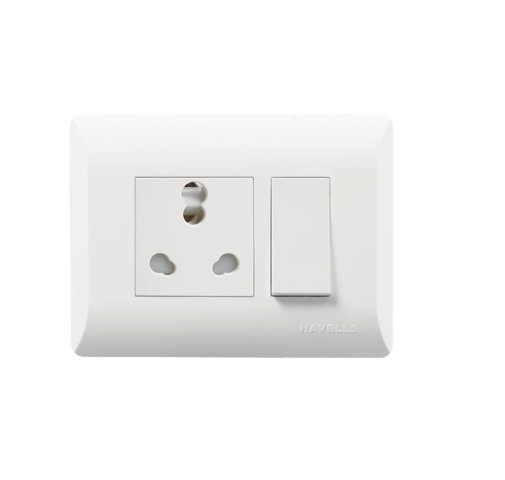 Havells-Coral 3 PIN SOCKET 6A/16A 240V~ (Ref No. AHLKCXW163)