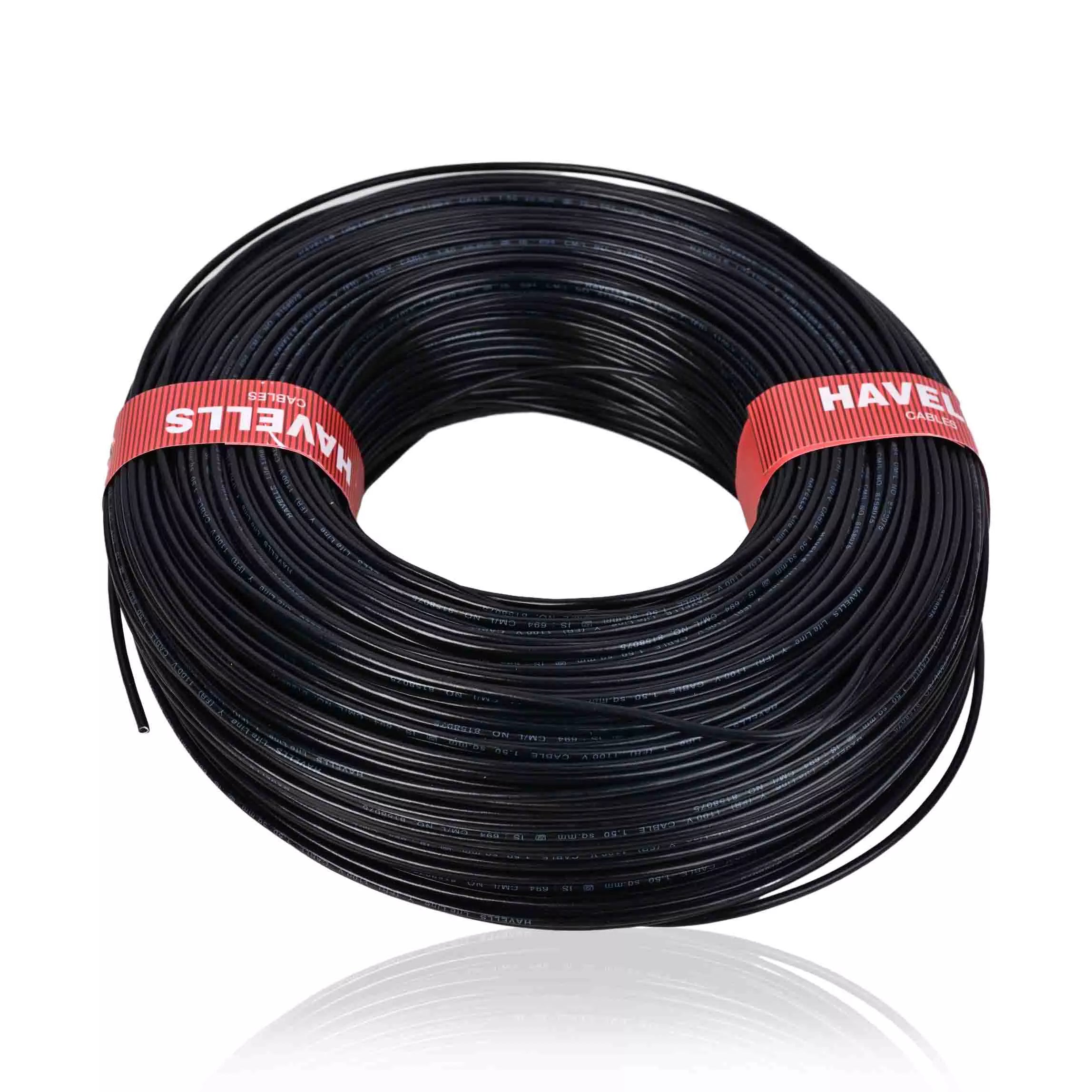 Havells LifeLine Plus Wire 10.0 Sqmm HRFR PVC Insulated Flexible Cables, Length: 100M