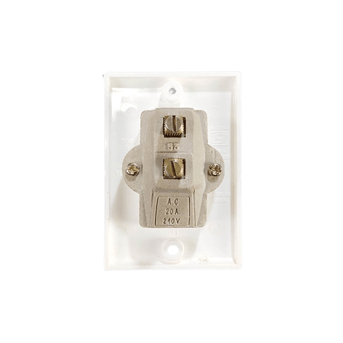 GreatWhite Petra, Sleek 1Way Switch (Two Holes) 20A 240V ~ (Ref No. 10451WH)