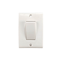 GreatWhite Petra, Sleek 1Way Switch (Two Holes) 20A 240V ~ (Ref No. 10451WH)