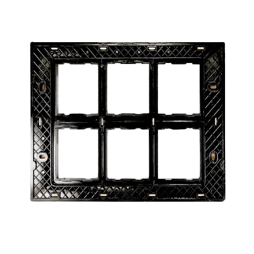 RayVolt Modular Polycarbonate Switch Plates, 12 MODULE, SEAMLESS BROWN WOOD TEXTURE