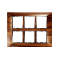 RayVolt Modular Polycarbonate Switch Plates, 12 MODULE, SEAMLESS BROWN WOOD TEXTURE