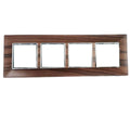 RayVolt Modular Polycarbonate Switch Plate, 8 Module, Horizontal Seamless Brown Wood Texture