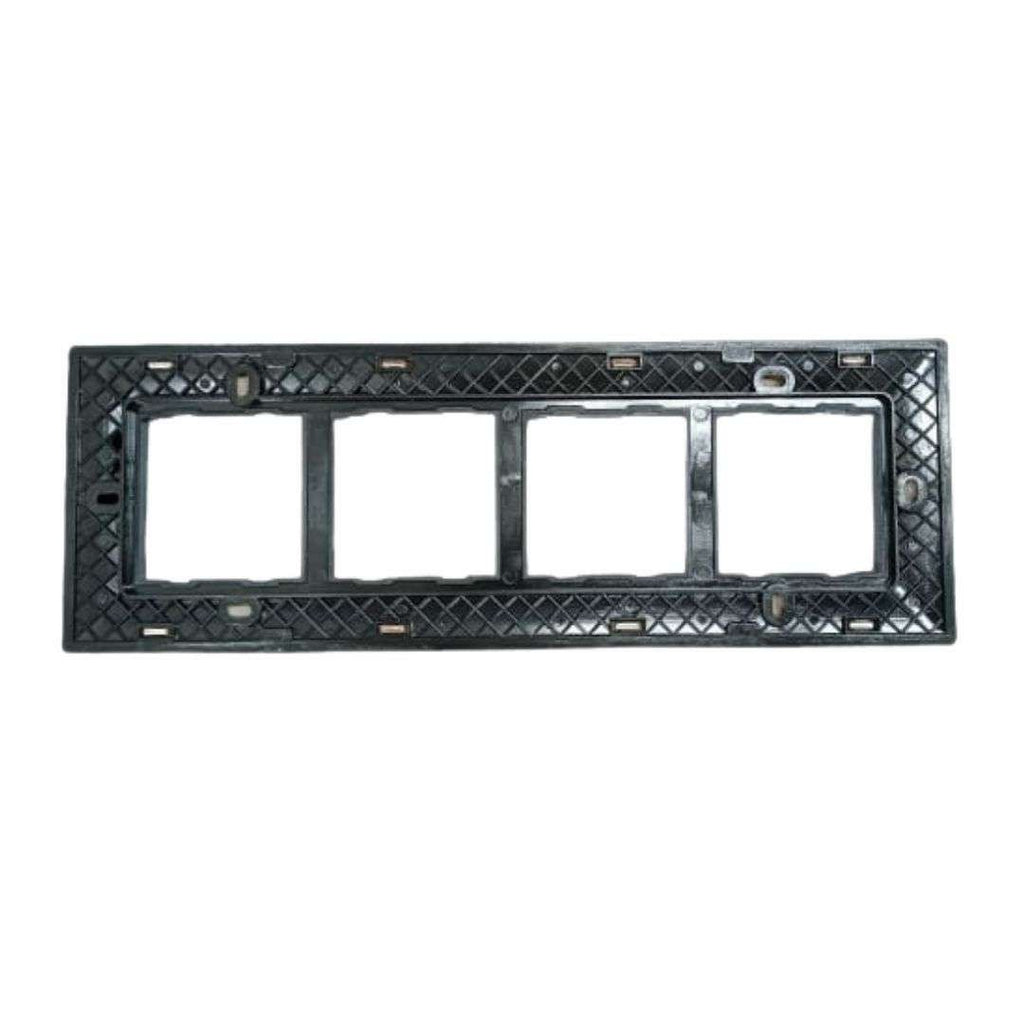 RayVolt Modular Polycarbonate Switch Plate, 8 Module, Horizontal Seamless Brown Wood Texture