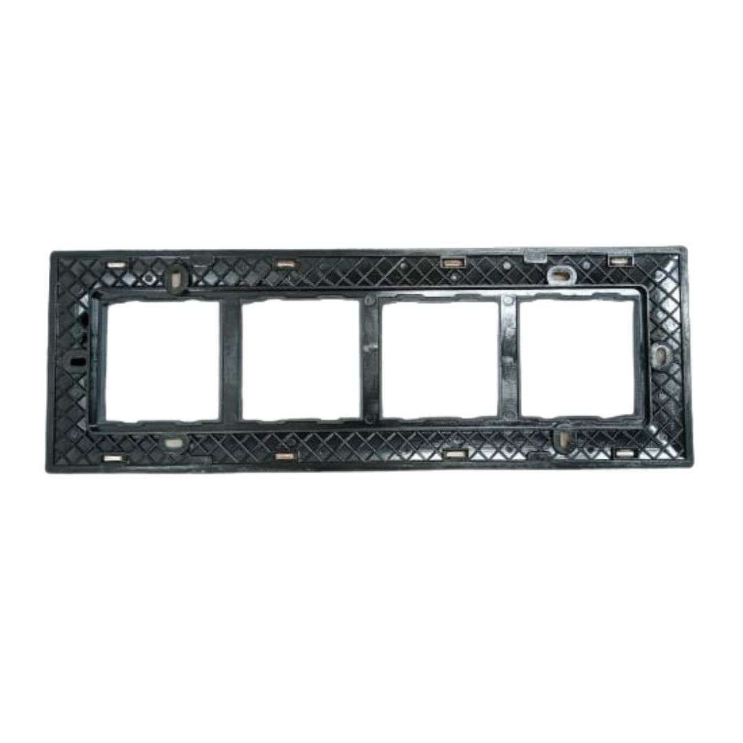 RayVolt Modular Polycarbonate Switch Plate, 8 Module, Horizontal Seamless Brown Wood Texture
