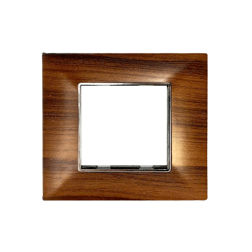 RayVolt Modular Polycarbonate Switch Plate, 2Module, Seamless Brown Wood Texture (Ref No. Ray2002)