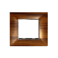 RayVolt Modular Polycarbonate Switch Plate, 2Module, Seamless Brown Wood Texture (Ref No. Ray2002)
