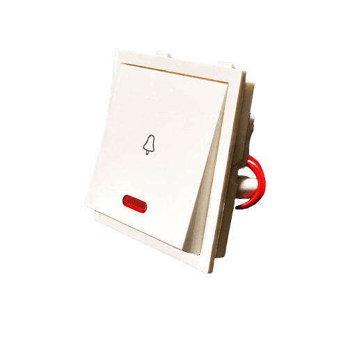 GreatWhite Fiana 10A Bell Push with Led 2M With Indicator (Ref No. 20112-WH)