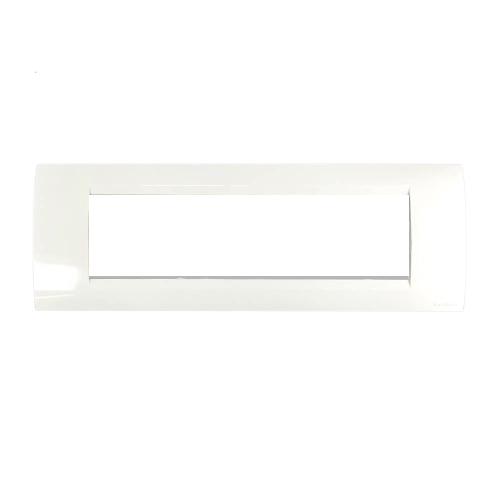 Greatwhite Fiana 8 Modular Horizontal Twin Plate White Switch Board (Ref No. 20607-WH)