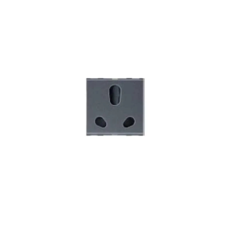 Anchor Penta Modular 6/16A 2 Module Graphite Black Twin Socket, (Ref no: 65205-B)