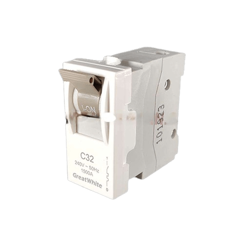 GreatWhite Myrah 32 Amp MCB SP C Series White (Ref. No. 40422WH)