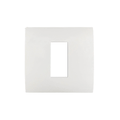 Greatwhite Myrah 1 Module Glossy White Vida Twin Mounting Plate (Ref No. 40601WH)