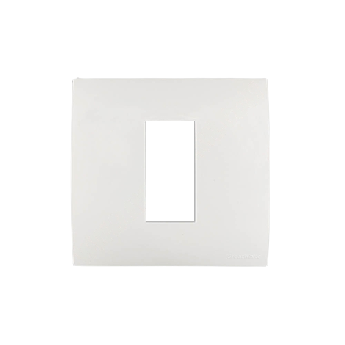 Greatwhite Myrah 1 Module Glossy White Vida Twin Mounting Plate (Ref No. 40601WH)