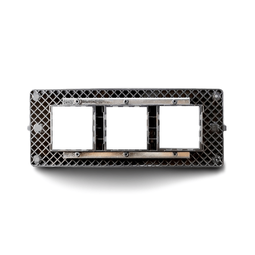 Greatwhite Myrah Glossy White Vida Twin Mounting Plate 6 Module (2x3)(Ref No. 40606WH)