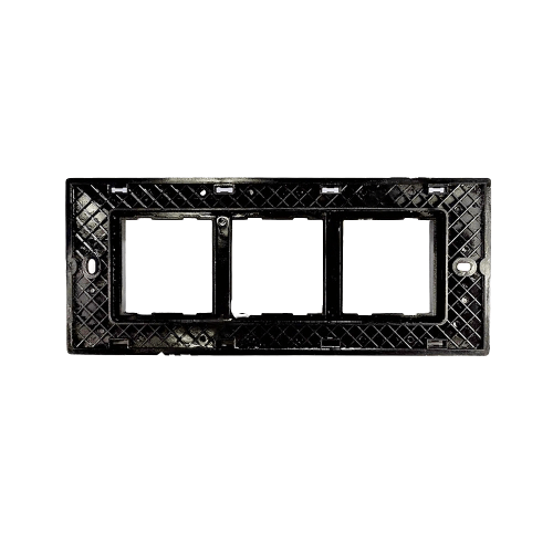 RayVolt MODULAR POLYCARBONATE SWITCH PLATE, 6H MODULE, SEAMLESS BROWN WOOD TEXTURE (Ref. No. RayVolt2008H)