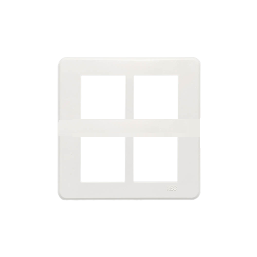 Havells Reo Elegant 8 Module Plate Square White (Ref. No. AHRPLCWV08)