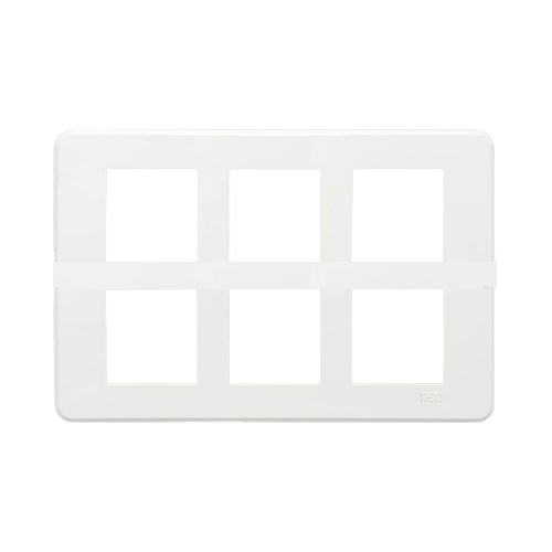 Havells Reo Elegant 12 Module Plate White (Ref. No. AHRPLCWV12)