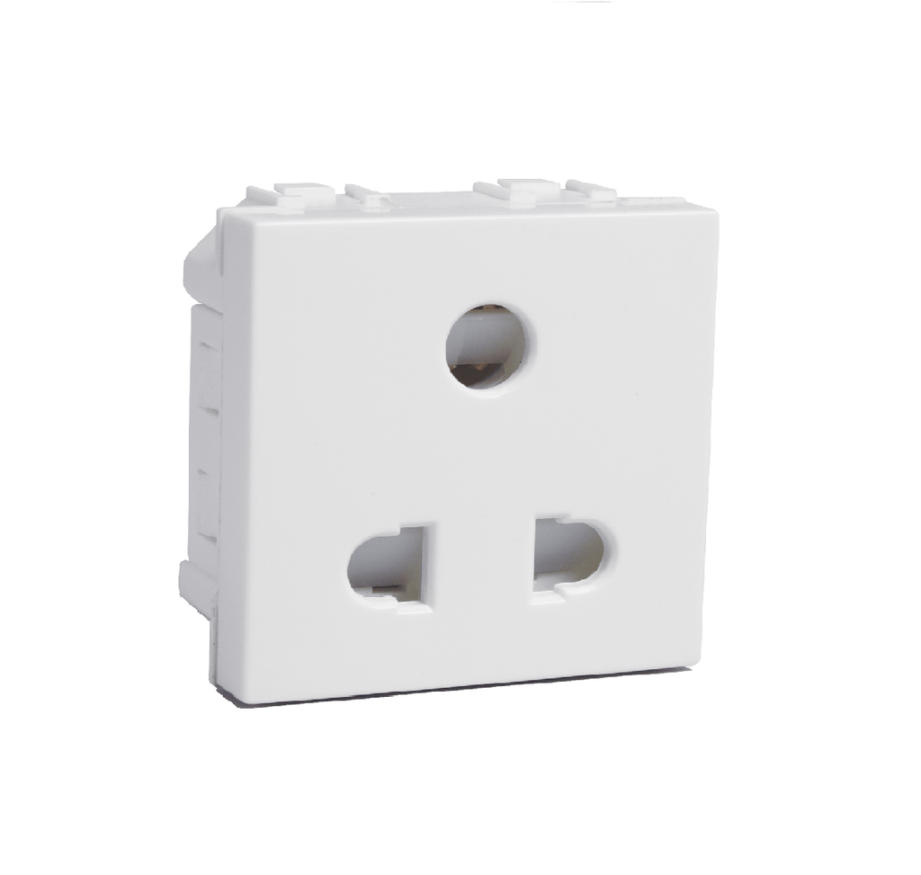 HAVELLS Coral-Series 3 Pin Socket 6A 240V~ (Ref. No. AHLKPXW063)