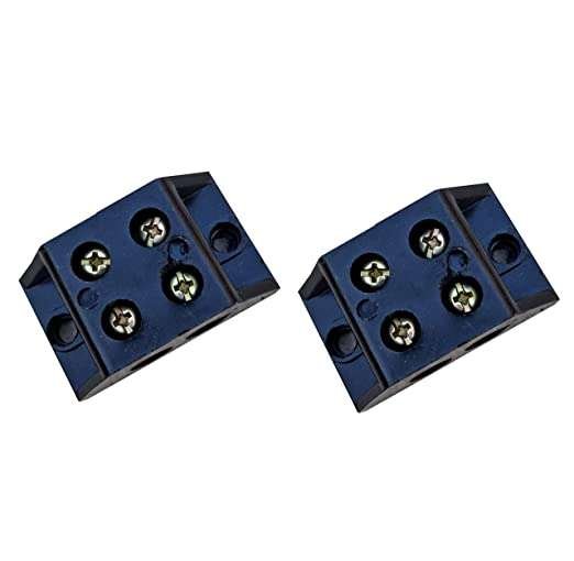 Control Panel 30A 2 Way Bakelite Connector Strip Double Row Barrier Black Terminal.