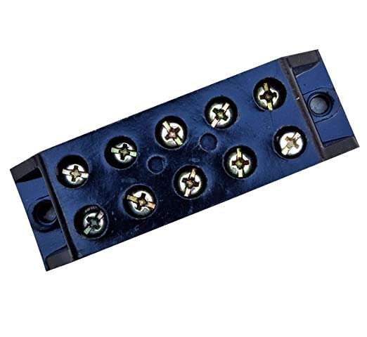 Control Panel 30A 5 Way Bakelite Connector Strip Double Row Barrier Black Terminal.