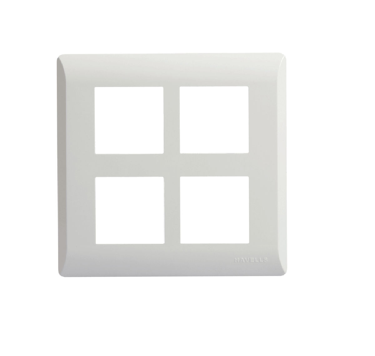 Havells Coral Glossy White 8 Module Plate Square (Ref. No. AHCPLCWV08)