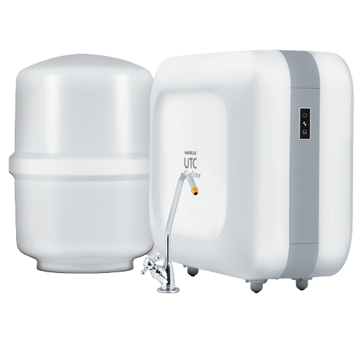Havells UTC Alkaline with 100% RO & UV Purified Alkaline Water Purifier (Grey and White), 8 litre
