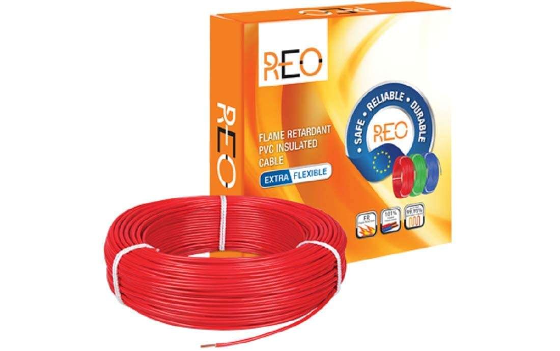 Havells REO Plus Wire 10.0 Sqmm HRFR PVC Insulated Flexible Cables, Length: 90M