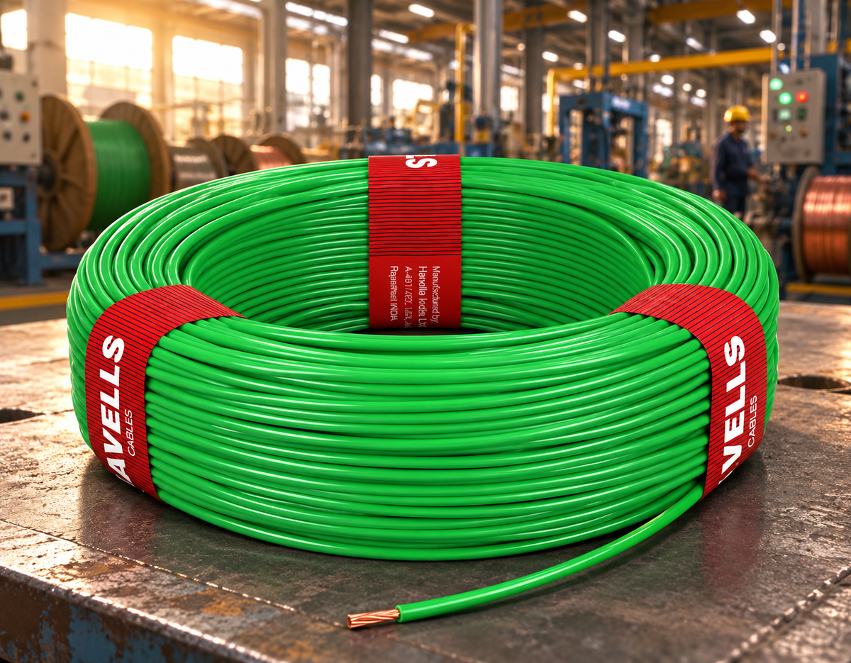 Havells LifeLine+ S3, FR PVC Wires, 0.75 Sqmm Copper, Single Core, 180 Meters (WHFFDNGL1X757)
