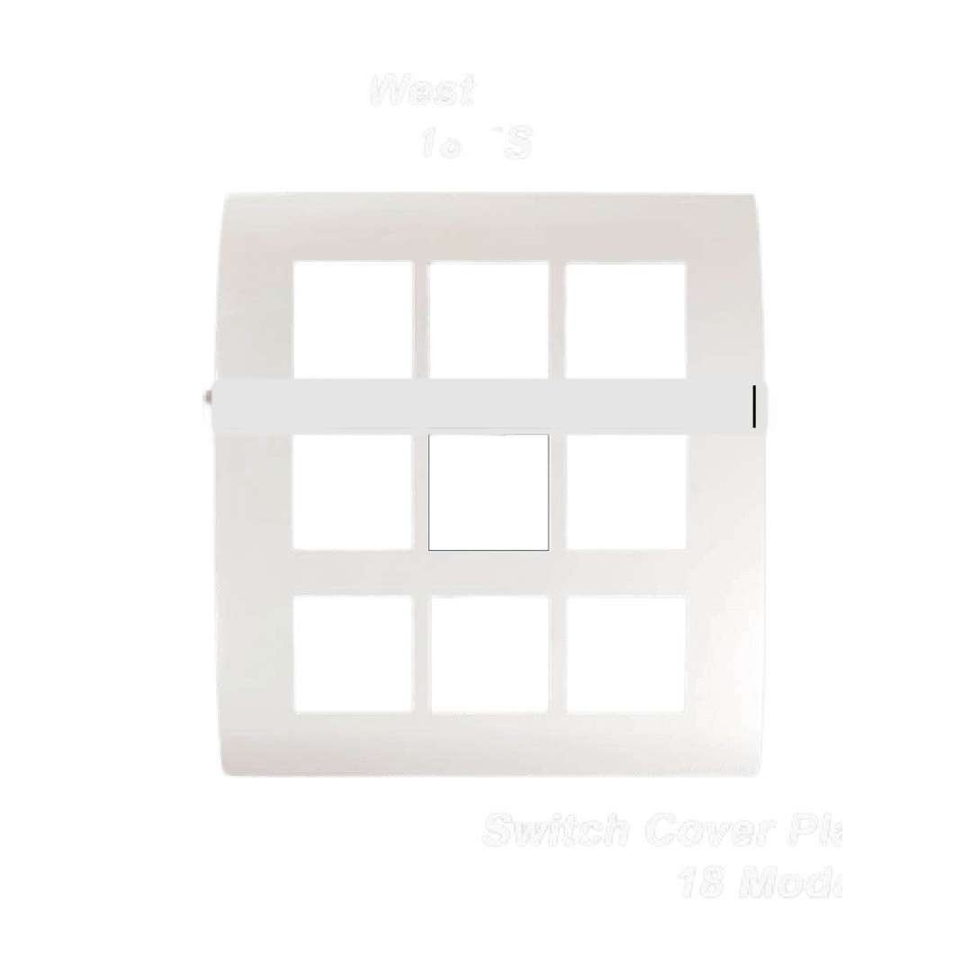 Wipro, North-West Cover Plate 18 Module Natural White (Ref. No. CS9718MS)