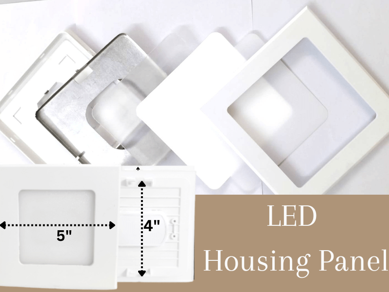 LED slim panel light housing (Body) 8watt with square shape