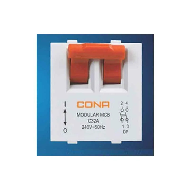 Cona Smyle 2M 16A Double Pole MCB, (Ref No: M-143)