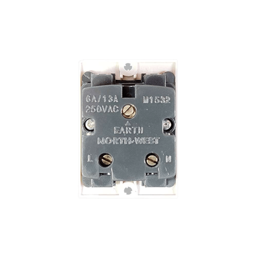 Wipro, North-West International Socket 13/6A 2Module 240V~ (Ref No. M1352-PLUS)