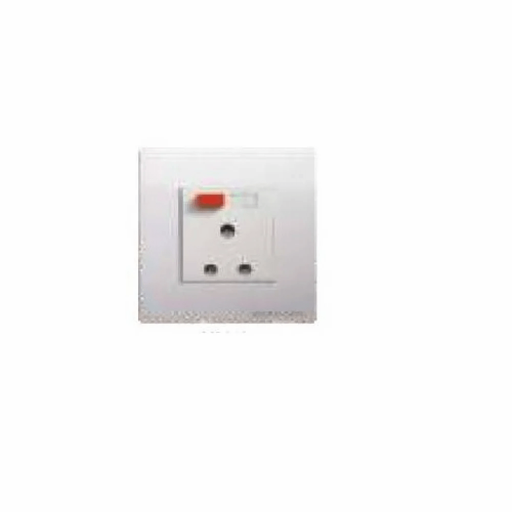 WIPRO NORTH WEST 6AMP 3/2 PUSH BUTTON INTEGRAL SOCKET (Ref no: M3012 Plus)