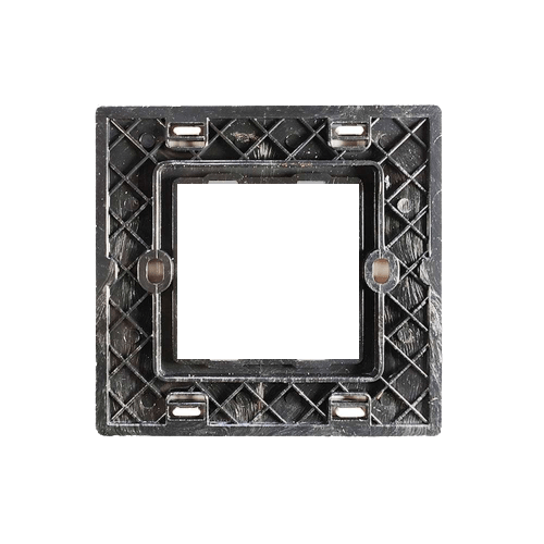 Rayvolt Modular Glossy Black & White Switch Plate 2 Module [Black Border](Ref No. MOTO2002WH)