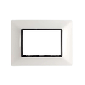 Rayvolt Modular Glossy Black & White Switch Plate 3 Module [Black Border] (Ref No. MOTO2003WH)