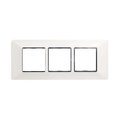 Rayvolt Modular Glossy Black & White Switch Plate 6 Module [Black Border] (Ref No. MOTO2006WH)