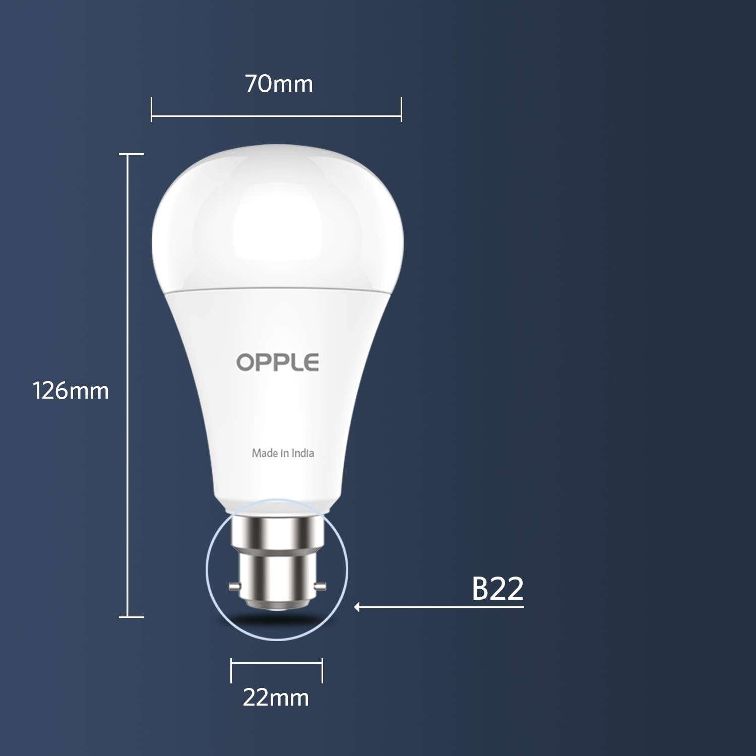 Opple 30W B22 White LED Bulb, 800007004440