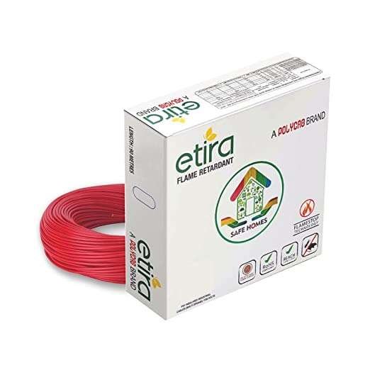 Polycab Etira Wire 2.5sqmm PVC Insulated Industrial Cables (Multi Strand) FR 90Mtr