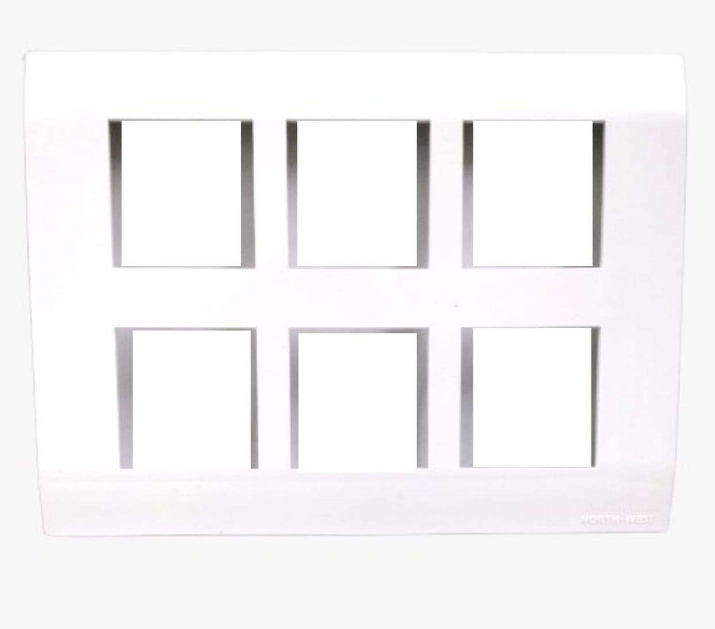 Wipro, North-West Cover Plate 12 Module Natural White (Ref. No. CS9712MS-PLUS)
