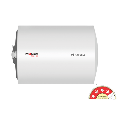 Havells MONZA DX - Horizontal Left and Right Side Configuration 50 Ltr (White)