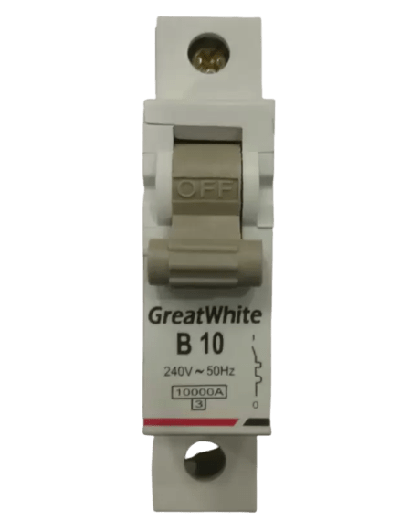 Greatwhite MCB Single Pole, 6 to 32Amp