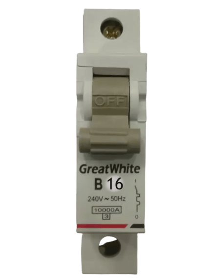 Greatwhite MCB Single Pole, 6 to 32Amp