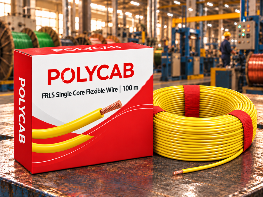 Polycab FRLS Single Core Flexible Wire – 100 m