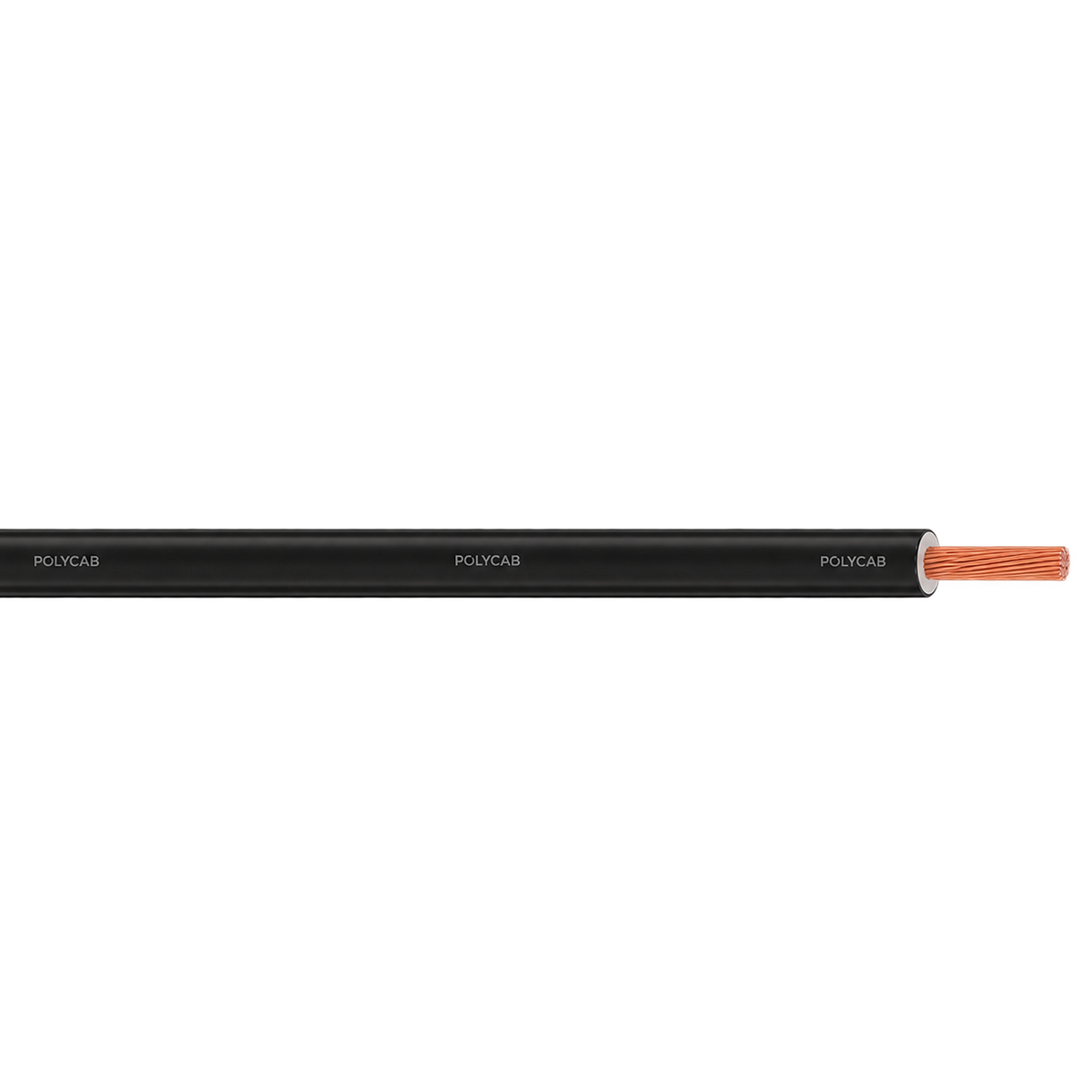 Black single-core wire – AI-enhanced colour preview; representative size