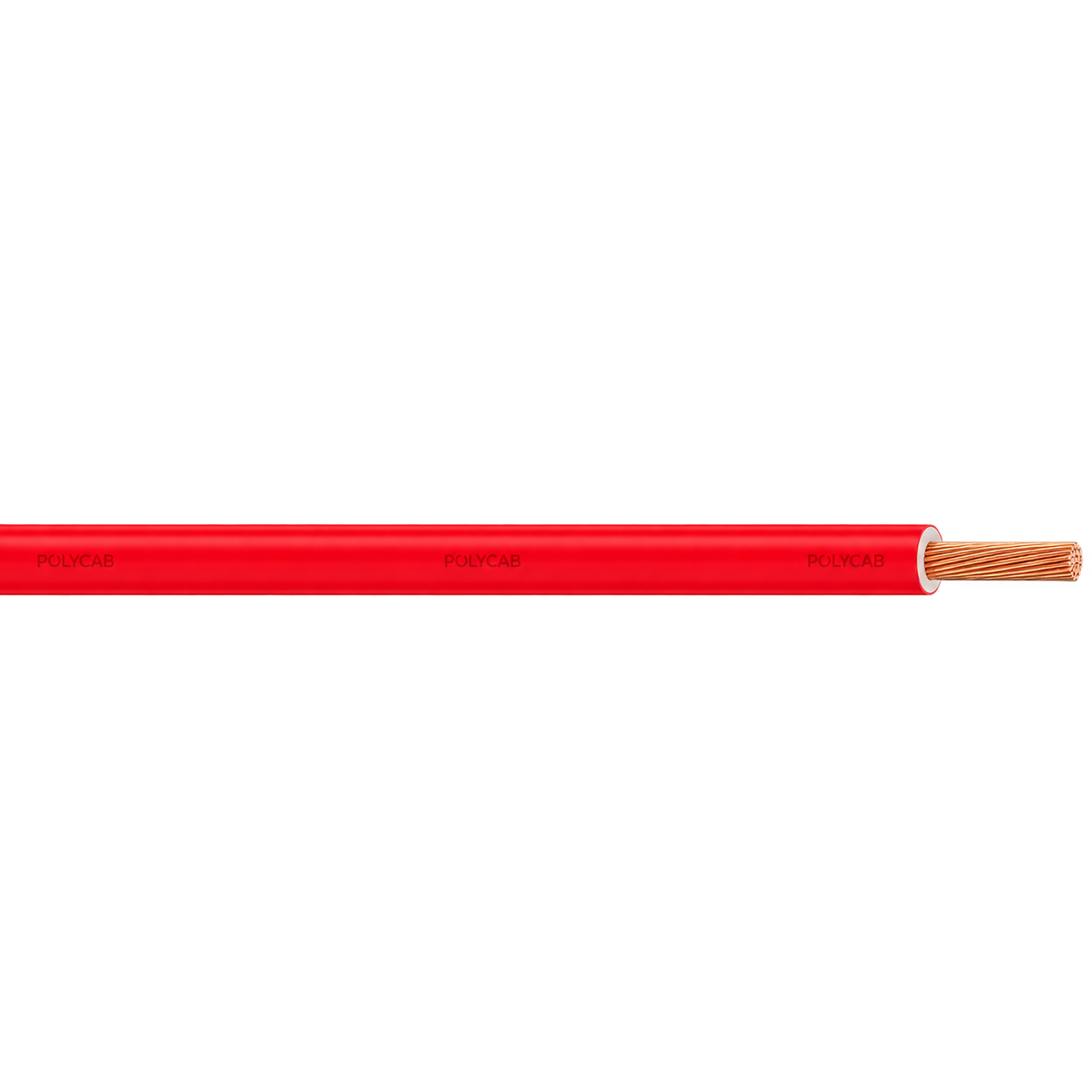 Red single-core wire – AI-enhanced colour preview; representative size