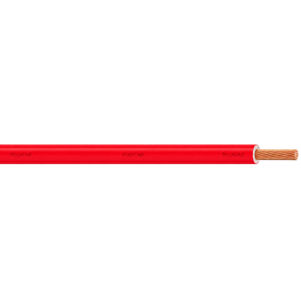 Red single-core wire – AI-enhanced colour preview; representative size