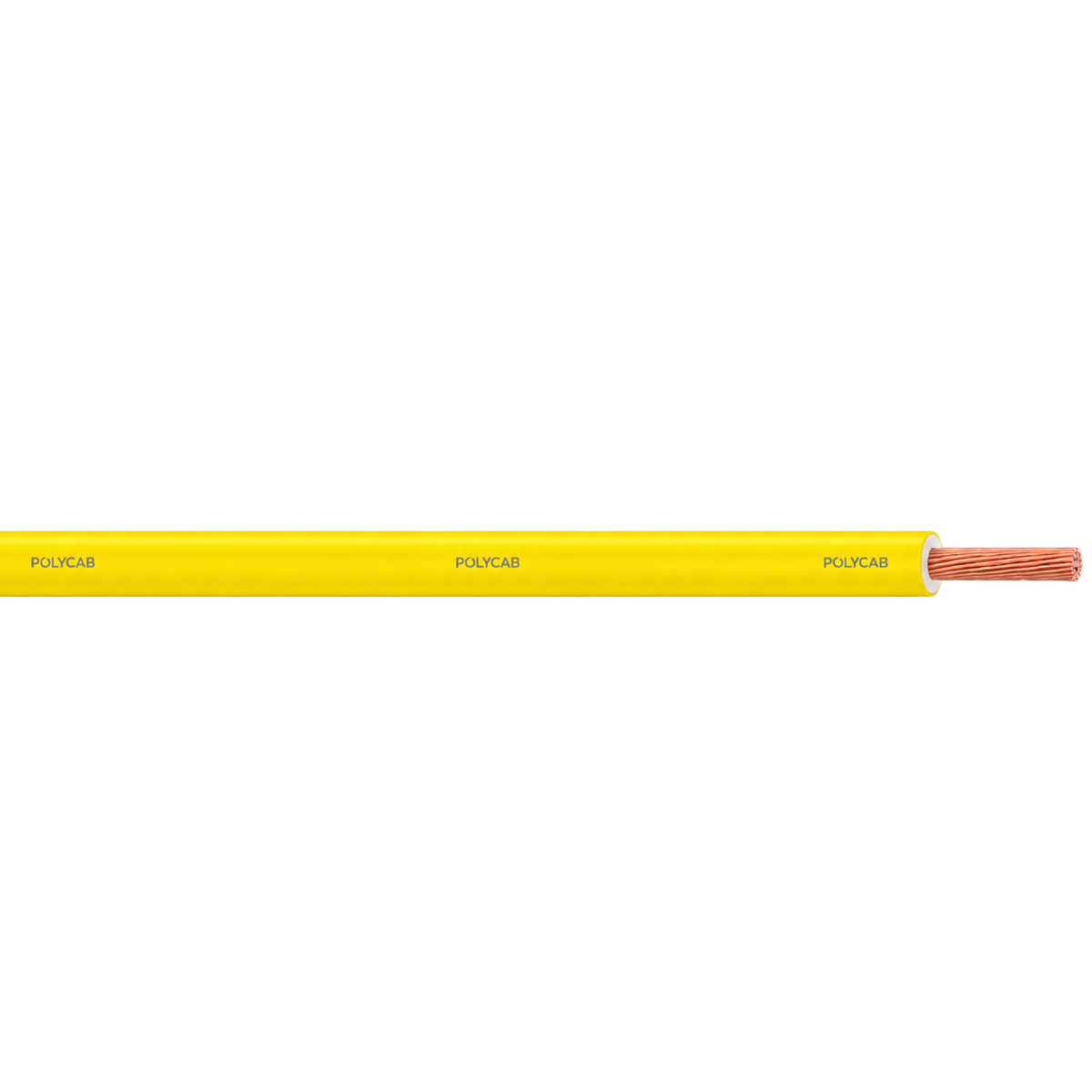Yellow single-core wire – AI-enhanced colour preview; representative size
