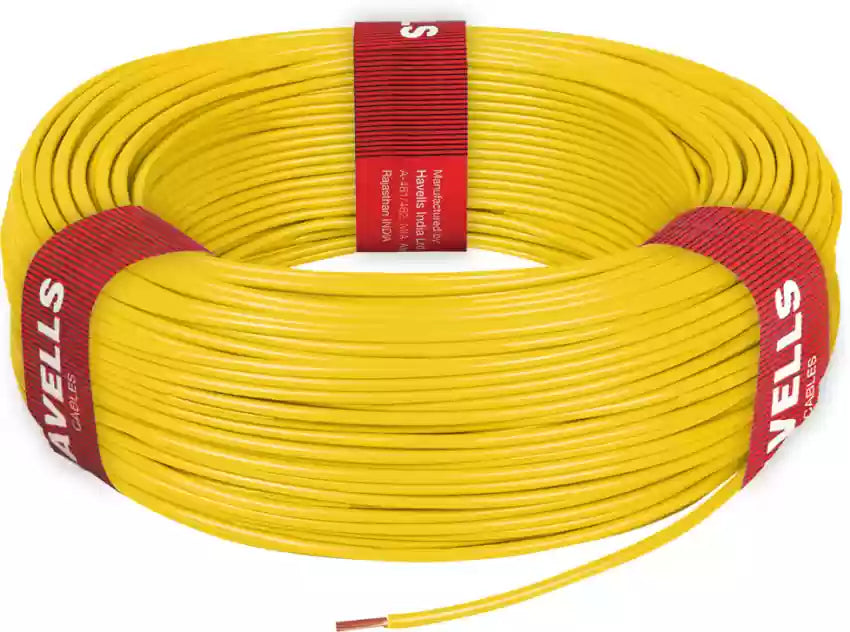 Havells LifeLine Plus Wire 10.0 Sqmm HRFR PVC Insulated Flexible Cables, Length: 100M