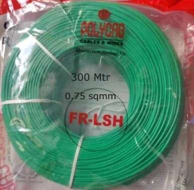 Polycab 0.75 Sq. mm Single Core FLAME RETARDANT LOW SMOKE AND HALOGEN(FR-LSH) PVC Insulated Cable 300m Green
