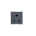Anchor Penta Modular 6A 2 Module 3 Pin Graphite Black Round Socket (Ref no: 65208-B)